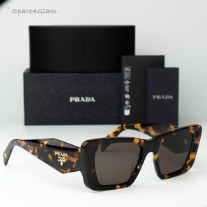 Prada Women Sunglasses Havana Honey Brown Cat Eye PR08YS 01V8C1 BRAND NEW